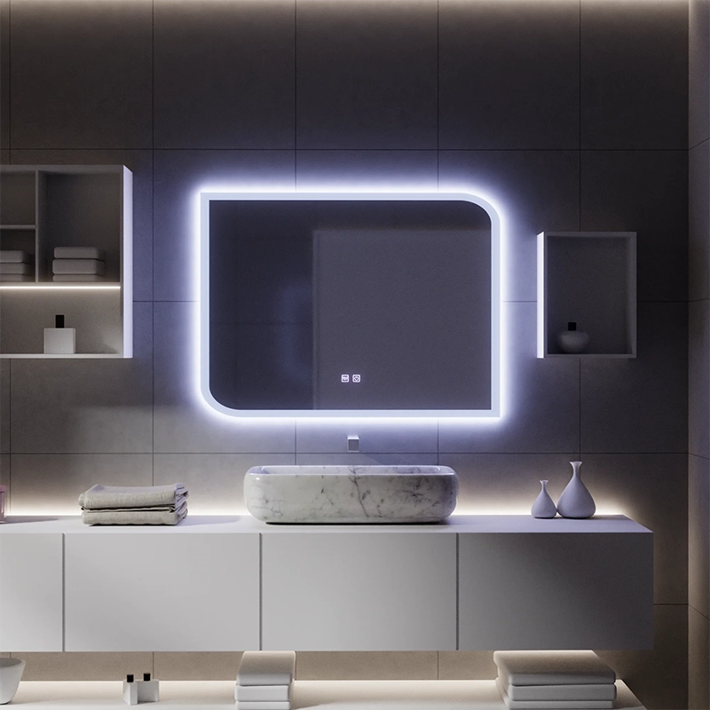 Καθρέφτης LED CLARIVO Ορθογώνιος, 80X60cm, Touch, Demister System