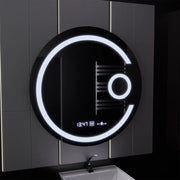LED Στρογγυλός καθρέφτης, 22W, 70cm, Visio MotionGlow Marcello, Σύστημα αποθαμβώματος, Ρολόι & Θερμόμετρο, Καλλυντικός Μεγεθυντικός φακός, Dimable Marcello Mirrors Προεπιλεγμένος τίτλος Alessandro Design