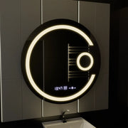LED Στρογγυλός καθρέφτης, 22W, 70cm, Visio MotionGlow Marcello, Σύστημα αποθαμβώματος, Ρολόι & Θερμόμετρο, Καλλυντικός Μεγεθυντικός φακός, Dimable Marcello Mirrors Προεπιλεγμένος τίτλος Alessandro Design