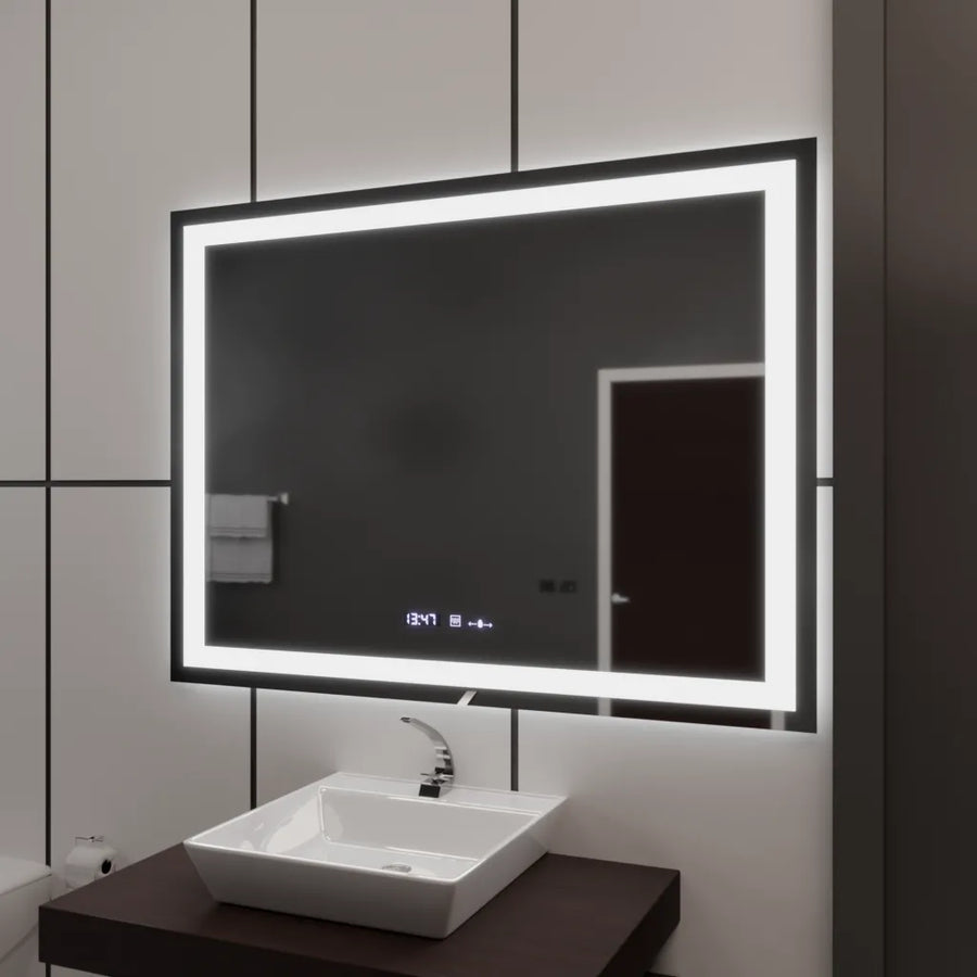 Ορθογώνιος καθρέφτης LED 120x80cm Vérité MotionGlow Marcello, Σύστημα αποθάμβωσης, Ρολόι & Θερμόμετρο, Ρυθμιζόμενοι Καθρέφτες Marcello Προεπιλεγμένος τίτλος Alessandro Design