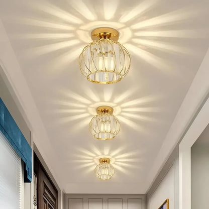 Monica Chandelier, 1XE27, Gold, D 16cm, Metal and Crystal Classic Chandeliers Προεπιλεγμένος τίτλος Alessandro Design