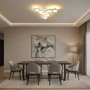 Πολυέλαιος LED με τηλεχειριστήριο IPOMOEA 51W, 3 αστέρια, Κρύο/Ζεστό/Ουδέτερο φως, Ρυθμιζόμενο, Λευκός πολυέλαιος LED με τηλεχειριστήριο Προεπιλεγμένος τίτλος Alessandro Design