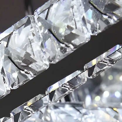 Alberico Square LED Πολυέλαιος, 17W, Κρύο/Ζεστό/Ουδέτερο φως, Crystal, Glossy Chrome Modern Chandeliers Προεπιλεγμένος τίτλος Alessandro Design