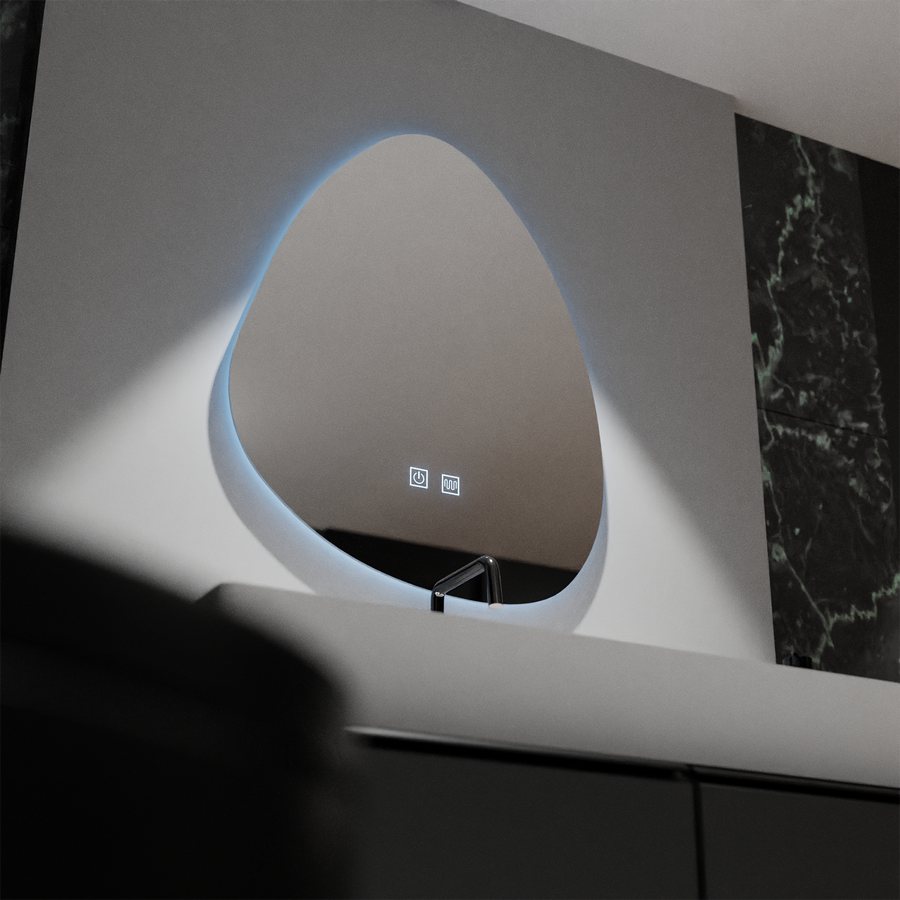 Οργανικός καθρέφτης LED 80x60cm, Fluido Touch, Σύστημα Demister, Dimmable Mirrors Korman E Προεπιλεγμένος τίτλος Alessandro Design
