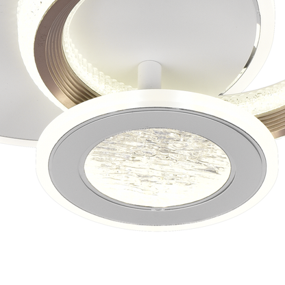 Πολυέλαιος LED NYXORA 44W, 3 κύκλοι, Κρύο/Ζεστό/Ουδέτερο φως, Λευκοί πολυέλαιοι LED Προεπιλεγμένος τίτλος Alessandro Design