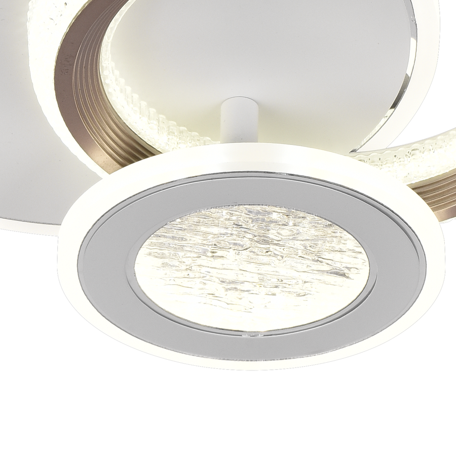 Πολυέλαιος LED NYXORA 44W, 3 κύκλοι, Κρύο/Ζεστό/Ουδέτερο φως, Λευκοί πολυέλαιοι LED Προεπιλεγμένος τίτλος Alessandro Design