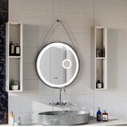 Στρογγυλός καθρέφτης LED, 11W, 60cm, Micah Marcello MotionGlow Sensor, Demister System, Clock & Thermometer, Cosmetic Magifier, Dimable Marcello Mirrors Προεπιλεγμένος τίτλος Alessandro Design