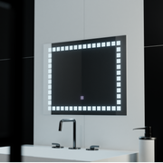 Ορθογώνιος καθρέφτης LED, 80x60 cm, Grid Light Basic Touch Mirrors Korman C Προεπιλεγμένος τίτλος Alessandro Design