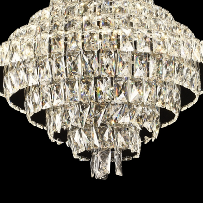 Candelabru Cristal Opal cu telecomanda, 110W, Diametru 35 cm, 3000K/4000/6000K, Crom Lucios, Inaltime Reglabila Candelabre Cristal Default Title Alessandro Design