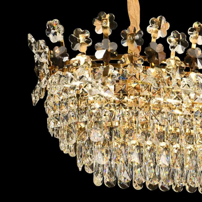 Candelabru Cristal FLORENCE Imperio 10x E14, 90cm, Auriu Lucios, Inaltime Reglabila Candelabre Cristal Default Title Alessandro Design