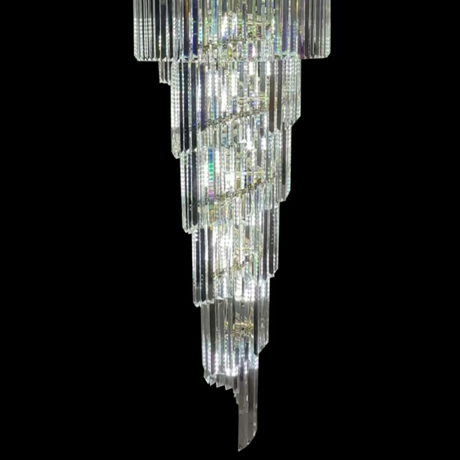 Candelabru Cristal CC8043/600H1800GD, Diametru 60cm, Inaltime 180cm, Auriu Lucios, Inaltime Reglabila, Design Elegant Candelabre Cristal Default Title Alessandro Design
