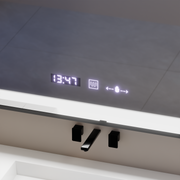 Ορθογώνιος καθρέφτης LED, 80x60 cm, Verite Majeste Noir Motion Glow Marcello, Σύστημα αποθαμβώματος, Ρολόι & Θερμόμετρο, Καθρέφτες Dimable Marcello Προεπιλεγμένος τίτλος Alessandro Design