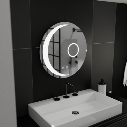 LED Στρογγυλός καθρέφτης, 60cm, Orbis Touch, Σύστημα Demister, Dimmable Mirrors Korman E Προεπιλεγμένος τίτλος Alessandro Design