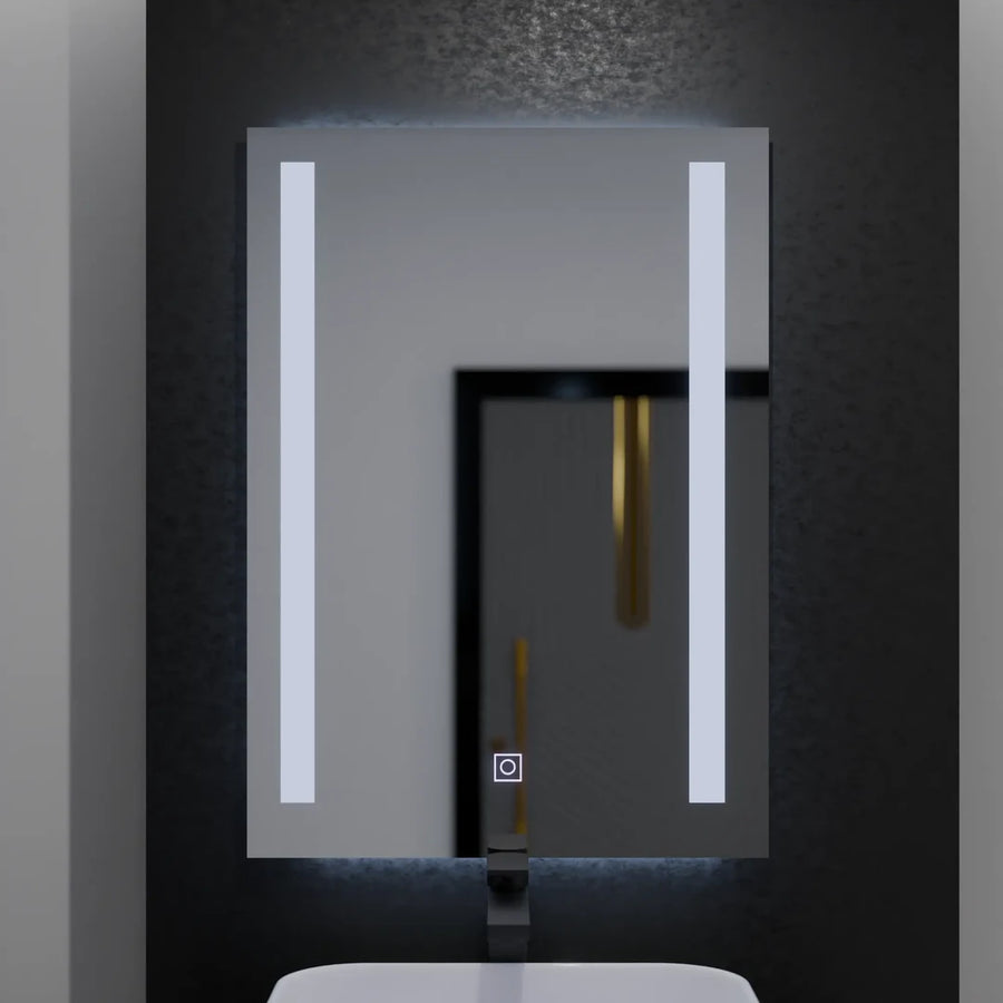 Ορθογώνιος καθρέφτης LED, 50x70 cm, Dual Light Basic Touch LED Mirrors Προεπιλεγμένος τίτλος Alessandro Design