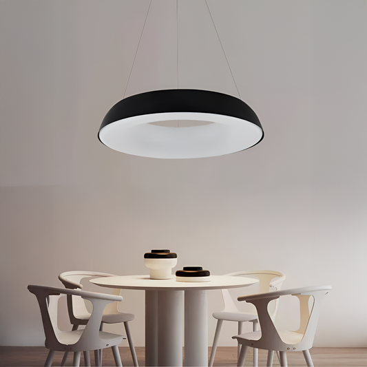 Lustra LED suspendata cu Telecomanda CHIARA, 73W, Lumina Rece/Calda/Neutra, Dimabila, Negru Lustre LED cu Telecomanda Default Title Alessandro Design