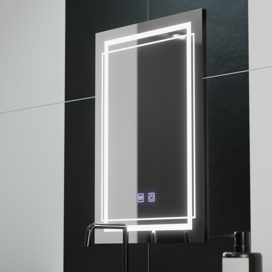 Ορθογώνιος καθρέφτης LED, 60x80cm, KOVEN Touch, Demister System, Dimmable Mirrors Korman E Προεπιλεγμένος τίτλος Alessandro Design