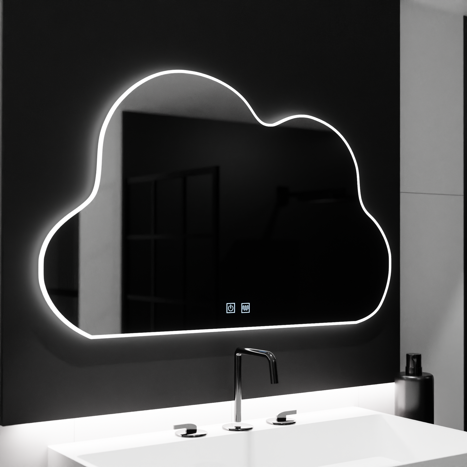Καθρέφτης Cloud LED 60x40cm, Nuvola Touch, Demister System, Dimable Mirrors Korman E Προεπιλεγμένος τίτλος Alessandro Design