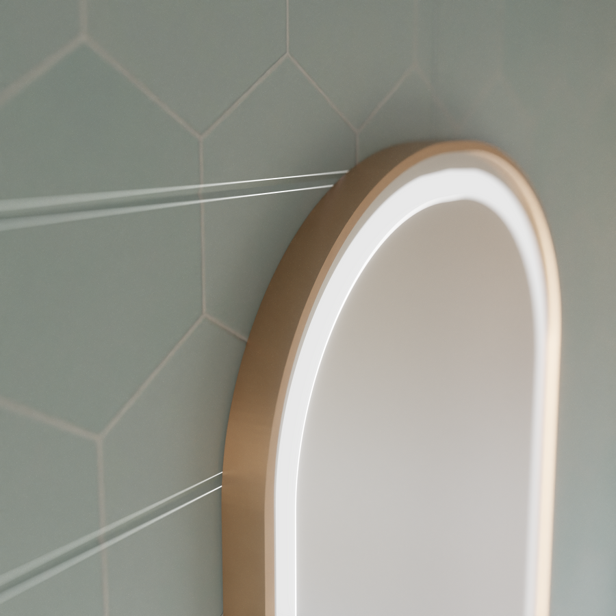 LED Touch Impora Mirror Demist System 50x80 cm Ροζ χρυσό Πλαίσιο Καθρέφτες Korman E Προεπιλεγμένος τίτλος Alessandro Design