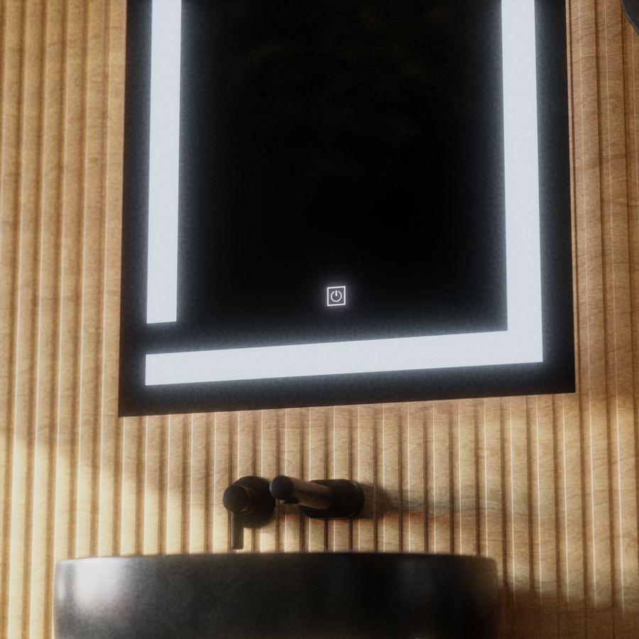 Καθρέφτης Giga LED, 60x80cm, 14W, Touch, 6000K Light Korman Mirrors E Προεπιλεγμένος τίτλος Alessandro Design