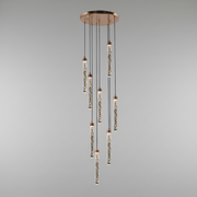 Candelabru Cristal LED 21W, VERTILUX Supremo, Lumina Calda/Neutra/Rece, Diametru 35cm Auriu Candelabre Cristal Default Title Alessandro Design
