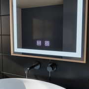 Καθρέφτης αφής Kariri LED, 60x80 cm, λειτουργία Demister, Gold Rose Brushed Frame Mirrors Korman E Προεπιλεγμένος τίτλος Alessandro Design