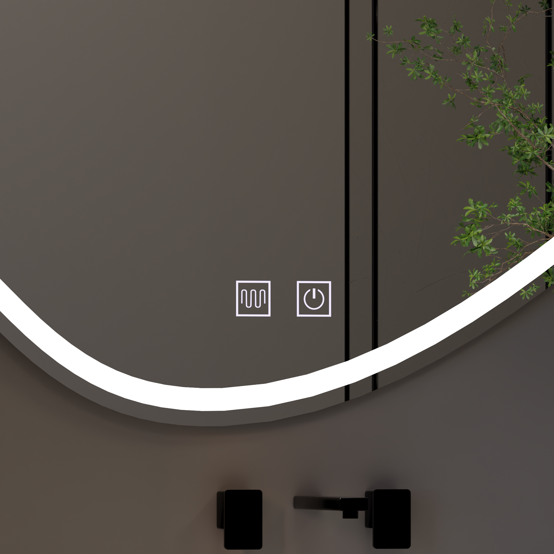 LED Touch Quassare Mirror, Demister System 90x65 cm Mirrors Korman E Προεπιλεγμένος τίτλος Alessandro Design