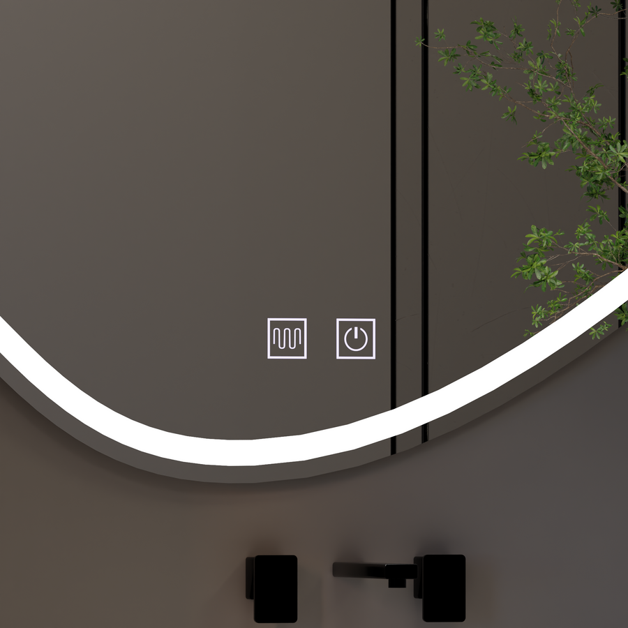 LED Touch Quassare Mirror, Demister System 90x65 cm Mirrors Korman E Προεπιλεγμένος τίτλος Alessandro Design