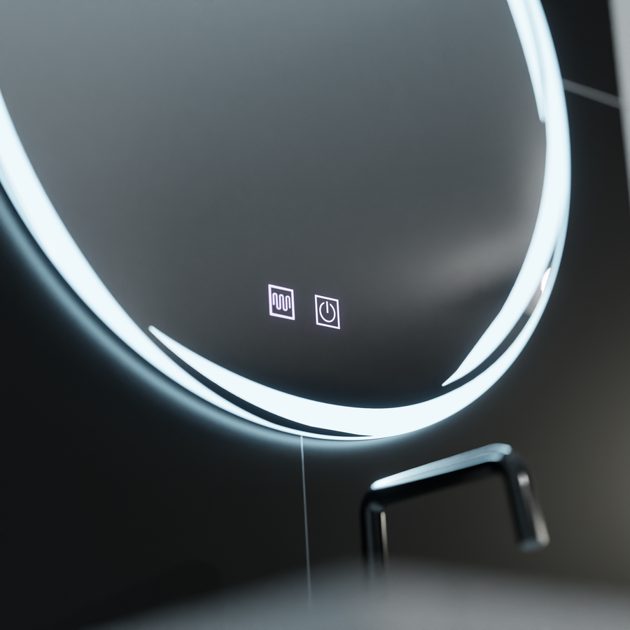 LED Στρογγυλός καθρέφτης 60cm, Spirallus Touch, Demister System, Dimmable Mirrors Korman E Προεπιλεγμένος τίτλος Alessandro Design