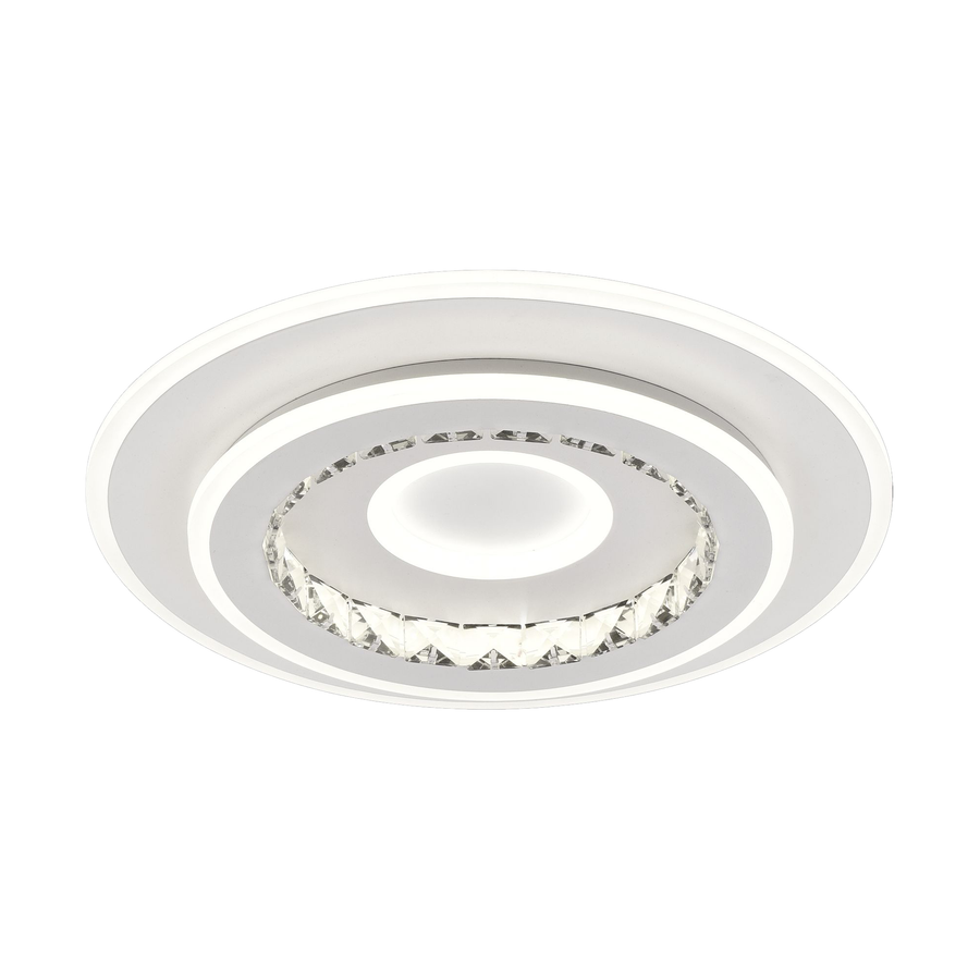 Πολυέλαιος LED DOLIANA 70W, Διάμετρος 50cm, Κρύο/Ζεστό/Ουδέτερο φως, Λευκοί πολυέλαιοι LED Προεπιλεγμένος τίτλος Alessandro Design