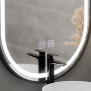 Οβάλ καθρέφτης LED 50x100cm VETRO Touch Dimable Demister System, Μαύρο πλαίσιο Korman Mirrors E Προεπιλεγμένος τίτλος Alessandro Design
