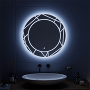 Καθρέφτης αφής ASTRIX LED, 70cm, 6000K, Dimmable, Demister System