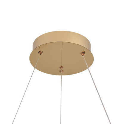 Lustra LED cu Telecomanda, LLC135/1GD, Cristal si Metal, 29W, 1 Cerc, Dimabila, Inaltime Reglabila, Lumina Rece/Calda/Neutra, Iluminat Luxos Lustre LED cu Telecomanda Default Title Alessandro Design