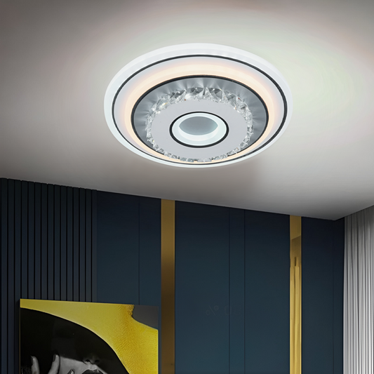 Κρυστάλλινος πολυέλαιος LED MITA 28W, Διάμετρος 20 cm, Στρογγυλός, Κρύο/Ζεστό/Ουδέτερο φως, Λευκοί πολυέλαιοι LED Προεπιλεγμένος τίτλος Alessandro Design