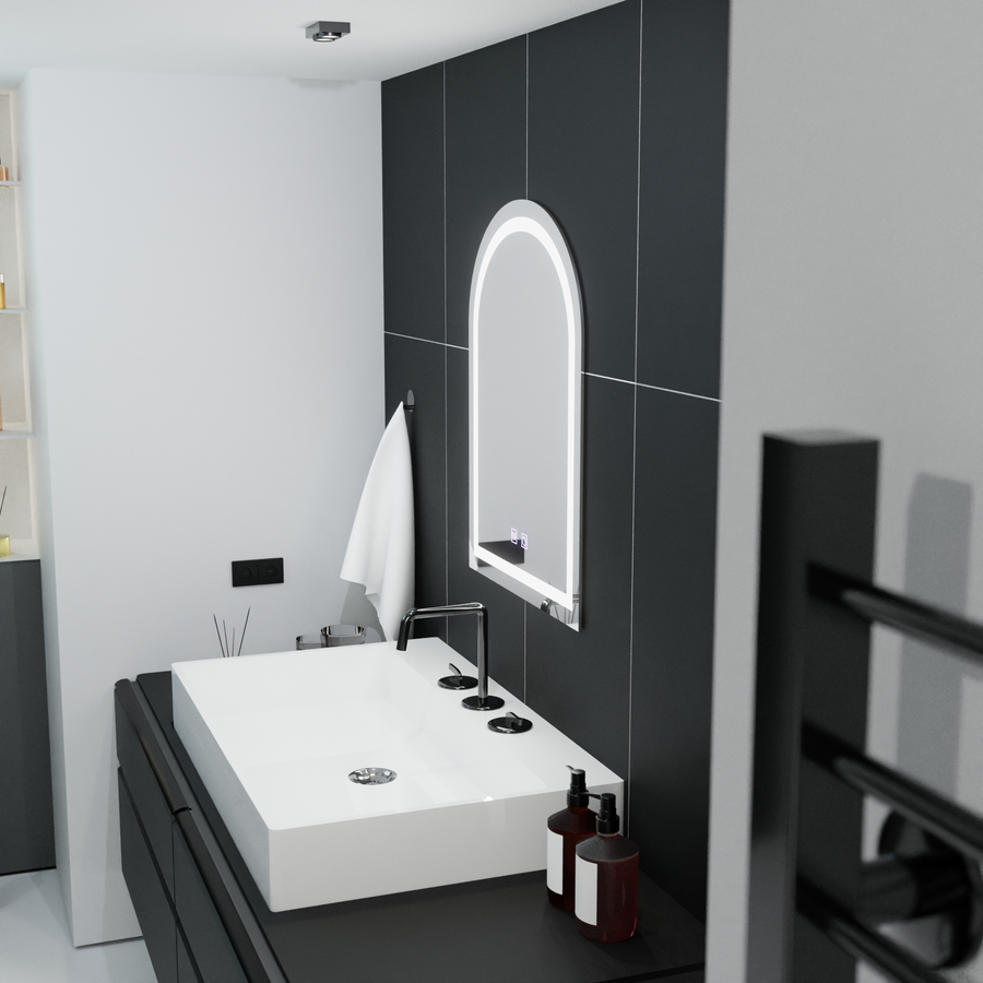 Τοξωτός καθρέφτης LED 60x80cm, Arco Touch, Demister System, Dimmable Mirrors Korman E Προεπιλεγμένος τίτλος Alessandro Design