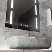 Καθρέφτης LED Touch Erich S86/60X80 Σύστημα αποθάμβωσης, Ρολόι και θερμοκρασία 60x80 cm Καθρέπτες Korman S Προεπιλεγμένος τίτλος Alessandro Design