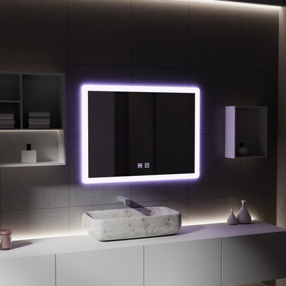 Ορθογώνιος καθρέφτης LED, 80x60cm, Touch VENERA, Σύστημα Demister, Dimmable Mirrors Korman E Προεπιλεγμένος τίτλος Alessandro Design