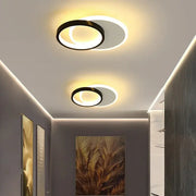 Φωτιστικό τοίχου SMALON LED 26W, 2 κύκλοι, Κρύο/Ζεστό/Ουδέτερο φως, Μαύρο Λευκό LED Πολυέλαιος Προεπιλεγμένος τίτλος Alessandro Design