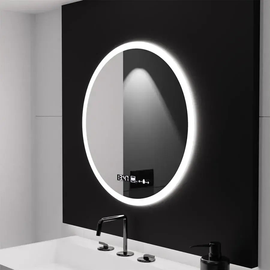 LED Στρογγυλός καθρέφτης 50cm Giulia Sensor MotionGlow Marcello Σύστημα αποθολώματος Ρολόι & Θερμόμετρο Dimabila Mirrors Marcello Προεπιλεγμένος τίτλος Alessandro Design