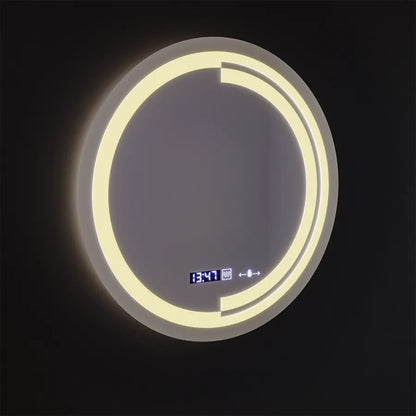 Στρογγυλός καθρέφτης LED, 60 cm, Αισθητήρας MotionGlow Consuel Marcello, Σύστημα αποθαμβώματος, Ρολόι & Θερμόμετρο, Καθρέφτες Dimable Marcello Προεπιλεγμένος τίτλος Alessandro Design