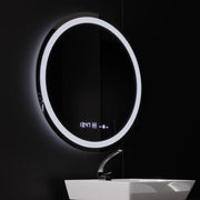 Στρογγυλός καθρέφτης LED, διάμετρος 50 cm, Celeste MotionGlow Marcello, Σύστημα αποθάμβωσης, Ρολόι & Θερμόμετρο, Ρυθμιζόμενο, Θερμό Ουδέτερο Ψυχρό Φως 3000K/4000K/6000K Καθρέφτες Marcello Προεπιλεγμένος τίτλος Alessandro Design