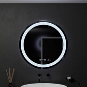 Στρογγυλός καθρέφτης LED, 60 cm, Celeste MotionGlow Marcello, Σύστημα Demister, Ρολόι & Θερμόμετρο, Ρυθμιζόμενο, Θερμό Ουδέτερο Ψυχρό Φως 3000K/4000K/6000K Marcello Mirrors Προεπιλεγμένος τίτλος Alessandro Design