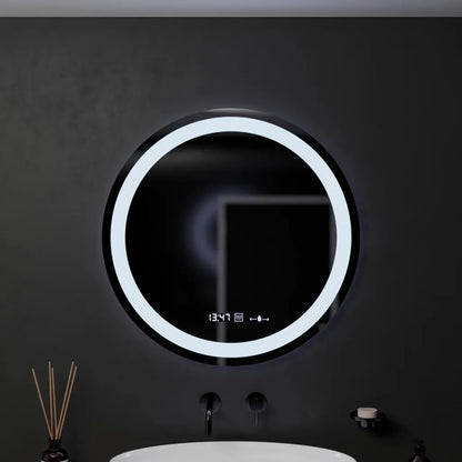 Στρογγυλός καθρέφτης LED, 60 cm, Celeste MotionGlow Marcello, Σύστημα Demister, Ρολόι & Θερμόμετρο, Ρυθμιζόμενο, Θερμό Ουδέτερο Ψυχρό Φως 3000K/4000K/6000K Marcello Mirrors Προεπιλεγμένος τίτλος Alessandro Design