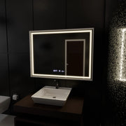 Ορθογώνιος καθρέφτης LED, 120x80cm, Verite Imperial Silver Motion Glow Marcello, Σύστημα αποθαμβώματος, Ρολόι & Θερμόμετρο, Καθρέφτες Dimable Marcello Προεπιλεγμένος τίτλος Alessandro Design