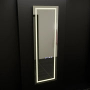 Ορθογώνιος καθρέφτης LED, 45x140 εκ., Αισθητήρας ραντάρ Giulia Marcello, Σύστημα αποθάμβωσης, Ρολόι & Θερμόμετρο, Dimabila, Καθρέφτες ραπτικής στολής Προεπιλεγμένος τίτλος Alessandro Design