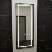 Ορθογώνιος καθρέφτης LED, 60x150 εκ., Αισθητήρας ραντάρ Bianca Marcello, Σύστημα αποθάμβωσης, Ρολόι & Θερμόμετρο, Dimabila, Καθρέφτες ντυσίματος Couture Προεπιλεγμένος τίτλος Alessandro Design