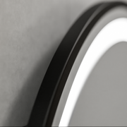 LED Στρογγυλός καθρέφτης, 100 cm, Celeste Majesté Noir MotionGlow Marcello, Σύστημα αποθαμβώματος, Ρολόι & Θερμόμετρο, Καθρέφτες Dimable Marcello Προεπιλεγμένος τίτλος Alessandro Design