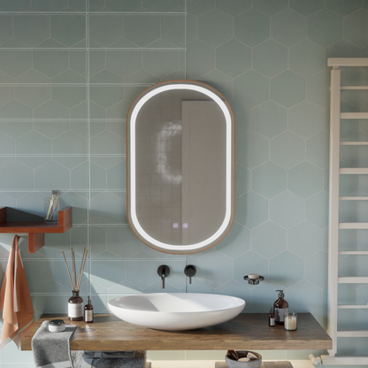 LED Touch Impora Mirror Demist System 50x80 cm Ροζ χρυσό Πλαίσιο Καθρέφτες Korman E Προεπιλεγμένος τίτλος Alessandro Design