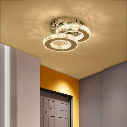 Κρυστάλλινος πολυέλαιος LED ROYALO ROTONDA 26W, 2 κύκλοι, Κρύο/Ζεστό/Ουδέτερο φως, Γυαλιστερό Chrome LED Πολυέλαιοι Προεπιλεγμένος τίτλος Alessandro Design