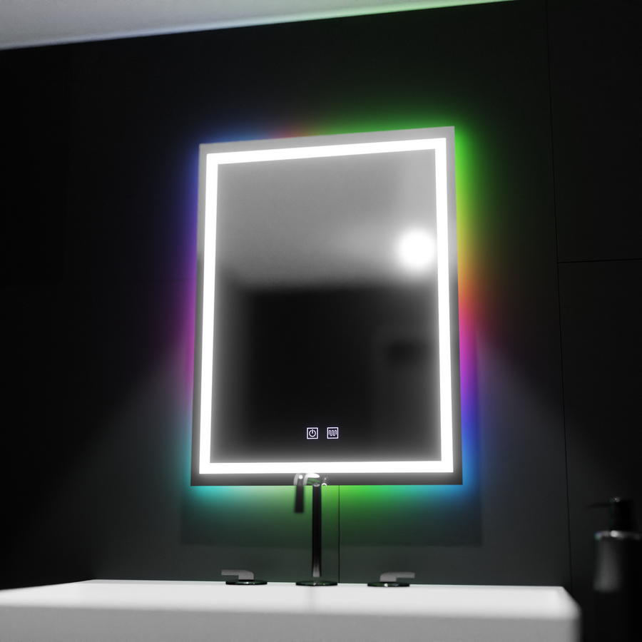 Ορθογώνιος καθρέφτης LED 60X80cm, Spectrum Touch, RGB, Καθρέφτες συστήματος απομίμησης Korman E Προεπιλεγμένος τίτλος Alessandro Design