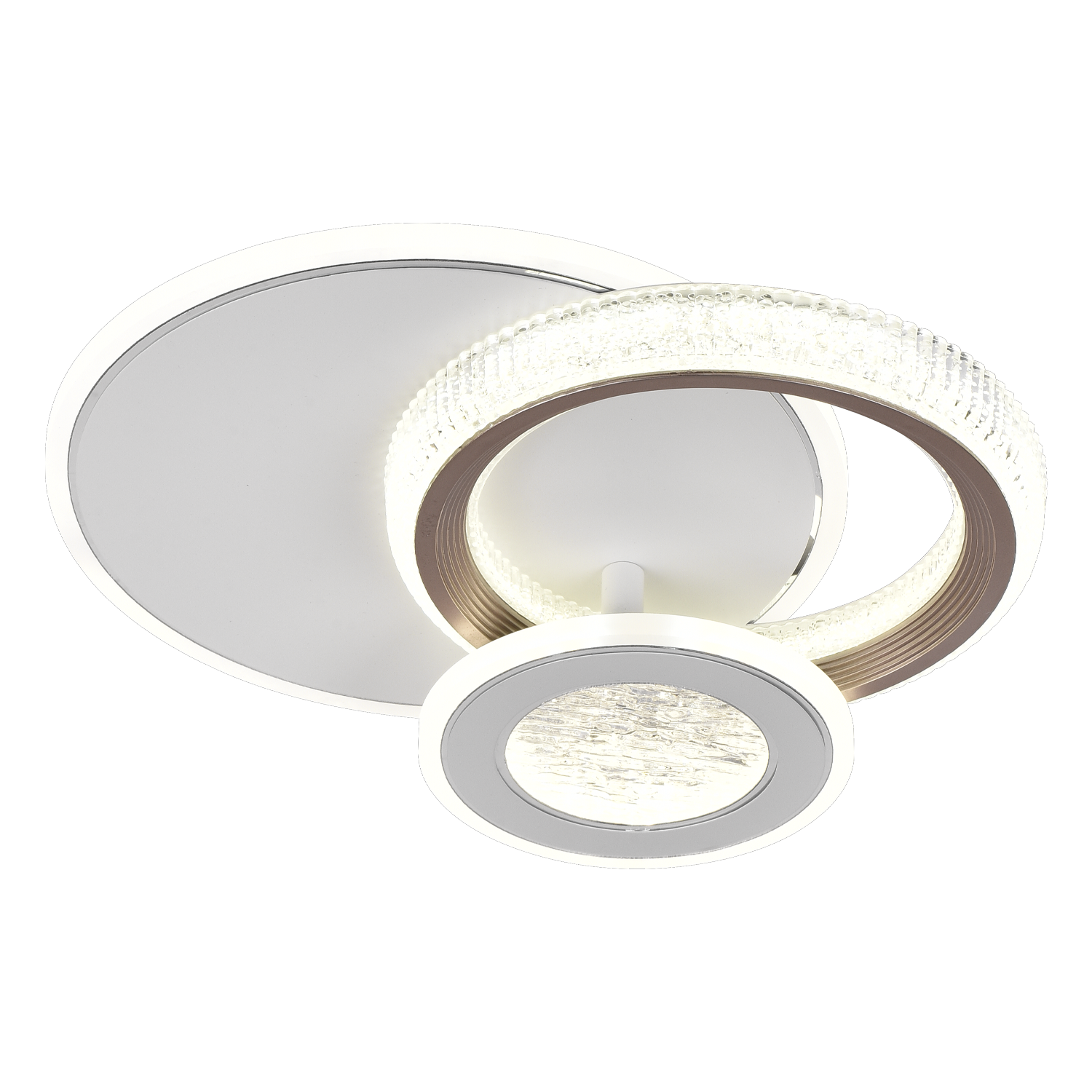 Πολυέλαιος LED NYXORA 44W, 3 κύκλοι, Κρύο/Ζεστό/Ουδέτερο φως, Λευκοί πολυέλαιοι LED Προεπιλεγμένος τίτλος Alessandro Design